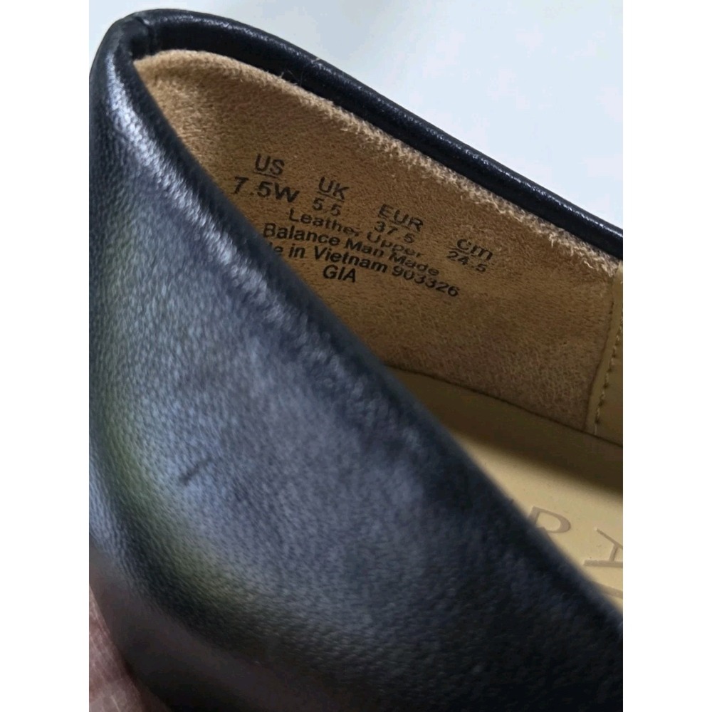 Naturalizer Womens Carmen Classic Pump Heel Black Leather Pointed Toe Sz 7.5 W - Picture 7 of 8